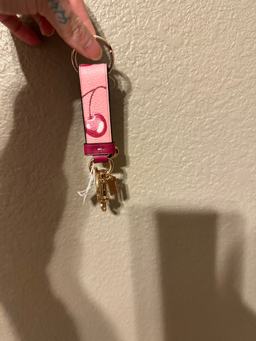 Cherries Coach Keychain
