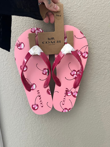 Cherry Coach Flip Flops