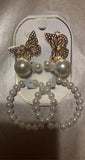 Gold N Pearl Earrings